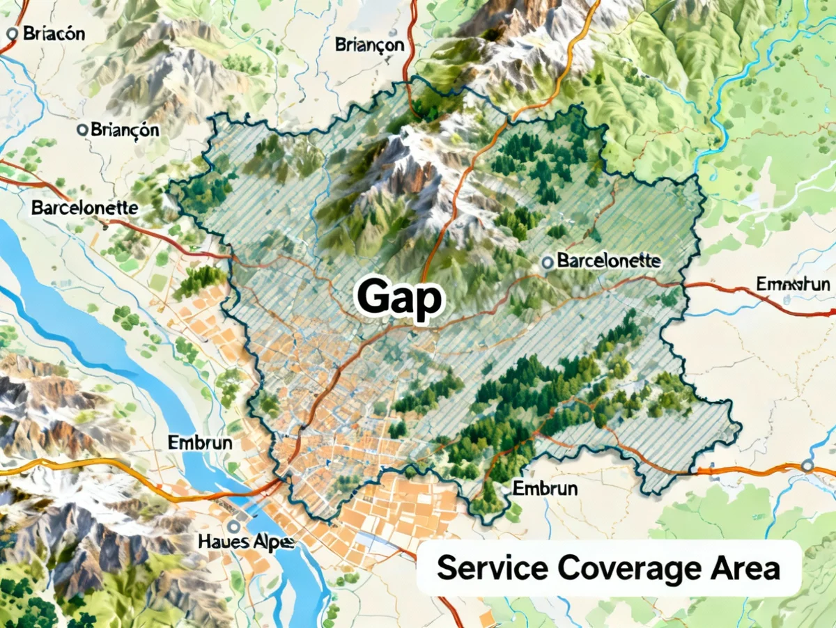 Zone de couverture taxi Hautes-Alpes