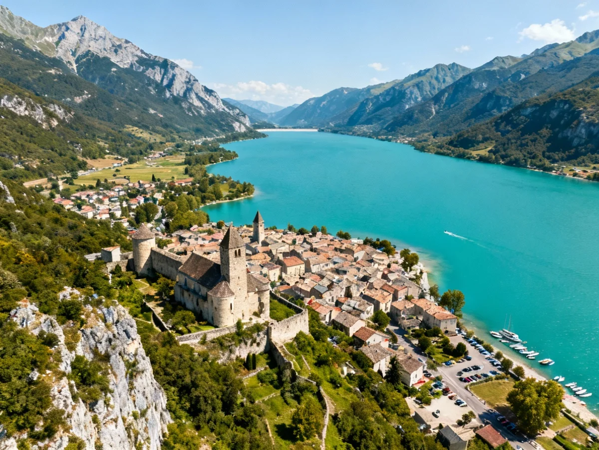 Embrun et le lac de Serre-Ponçon